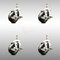 Service Caster 3 Inch 316SS Hard Rubber Wheel Swivel 1/2 Inch Threaded Stem Caster Set Brake SCC SCC-SS316TS20S314-HRS-TLB-121315-4 - alternate 1
